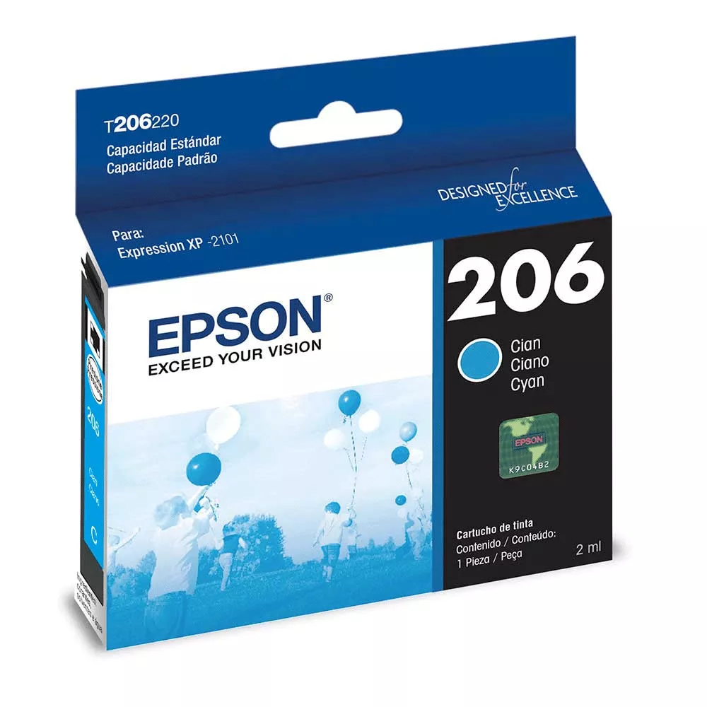 Epson 206 Cyan Ink Cartridge Xpression XP-2101