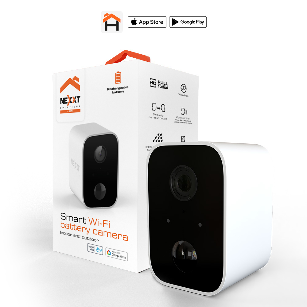 Nexxt Home Camara Wi-Fi Int/Ext con Batería IP65 1080p