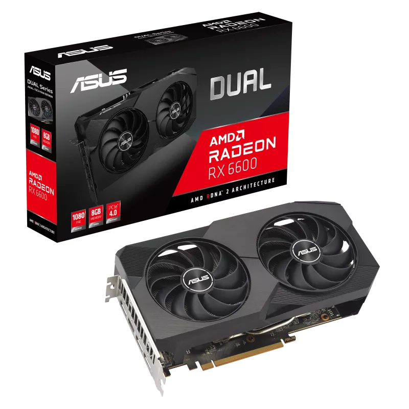 Tarjeta de Video ASUS Dual Radeon RX 6600 V2 8GB